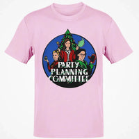 Humorous Office Holiday Graphic Tee, Party Planning Committee Christmas T-Shirt, Xmas Party Humor Shirt, Retro TV Comedy Fan Present Tee