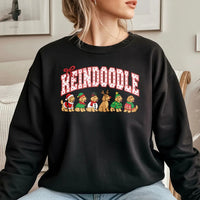 Doodle Dog Holiday Crewneck, Reindoodle Goldendoodle Christmas Sweatshirt, Christmas Dog Mom Sweater, Retro Dog Pullover, Dog Lover Present