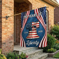 250 Years of Liberty Garden Flag | Betsy Ross 1776-2026 Commemorative Design | Double-Sided Polyester | American Patriotic Decor Gift