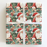 Casino Holiday Gift Wrap, Santa Playing Poker Wrapping Paper, Humorous Christmas Wrapping Paper, Card Player Gift Wrap Roll, Xmas Present Paper