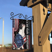 Boston Terrier Garden Flag | US 250 Years Anniversary Patriotic Dog Art | Premium Double-Sided Weather-Resistant Polyester | Gift for Dog Lovers