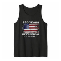 Distressed American Flag Tank Top | 250 Years of Freedom 1776-2026 Graphic | Soft Breathable Unisex Fit | Patriotic 4th of July Gift