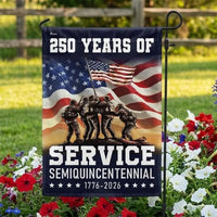 American Flag Garden Flag 250 Years Service | Semiquincentennial 1776-2026 Veterans Day | Double-Sided Polyester | Patriotic Outdoor Decor Gift