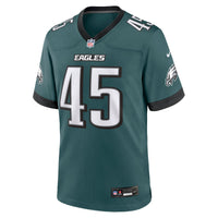Philadelphia Eagles Josiah Deguara Midnight Green Team Game Jersey
