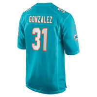 Miami Dolphins Zane Gonzalez Aqua Team Game Jersey
