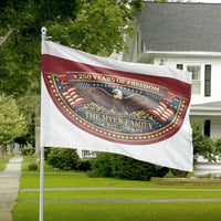 Personalized Family Name House Flag | Patriotic Eagle 250 Years of Freedom Design | Double Sided Polyester | Premium Home Decor Gift