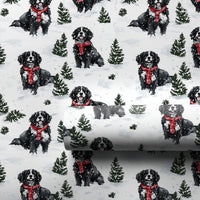 Winter Dog Christmas Gift Wrap, Bernese Mountain Dog Wrapping Paper, Berner Present Paper, Bernese Mountain Dog Gift Wrap, Dog Lover Holiday