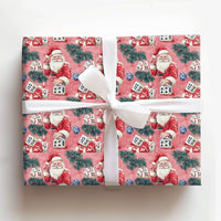 Dice and Cards Holiday Gift Wrap, Casino Santa Christmas Wrapping Paper, Humorous Gambling Xmas Wrapping Paper
