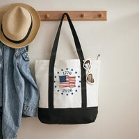 Independence Day Flag Color-blocked Canvas Bag