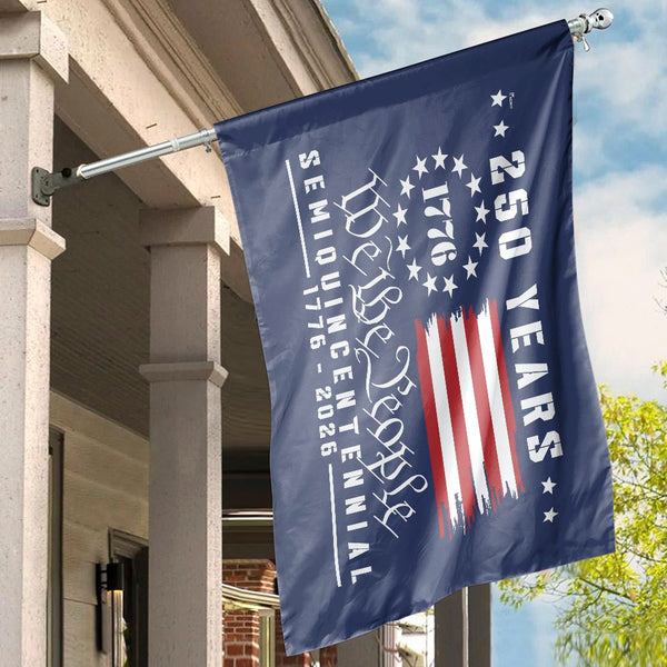 USA 250th Anniversary House Flag | 1776-2026 Semiquincentennial Decor | Premium UV-Resistant Polyester | Patriotic 250 Years Of Freedom Celebration Gift
