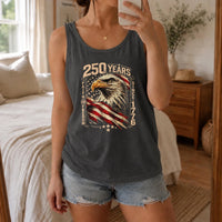 USA 250 Years of Freedom Tank Top | Patriotic Eagle & Flag Graphic | Soft Breathable Lightweight Fabric | 4th of July Independence Day Gift for Men & Women