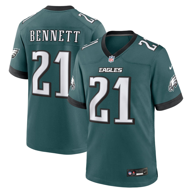 Philadelphia Eagles Jakorian Bennett Midnight Green Team Game Jersey