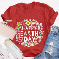 Happy Earth Day Floral T-Shirt