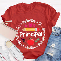 Principal Leader Motivator Educator Teacher T-Shirt