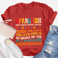 Spanglish Definition Bilingual Teacher T-Shirt