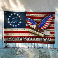 250 Years of Freedom Flag | We The People Patriotic 1776-2026 | Double-Sided Weather-Resistant Polyester | American History Commemorative Gift