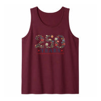 USA 250th Anniversary Tank Top | Vintage Botanical Floral 250 Years Graphic | Soft Lightweight Breathable Fabric | 1776-2026 Freedom Celebration Gift