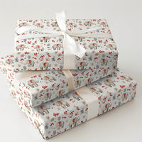 Watercolor Saddle Holiday Gift Wrap, Christmas Elephant Wrapping Paper, Winter Botanical Elephant Wrapping Paper, Festive Holly Gift Wrap