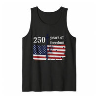 Patriotic 250 Years of Freedom Tank Top | USA Flag Statue of Liberty Graphic | Premium Lightweight Breathable Fabric | 250th America Anniversary Gift for Men Women