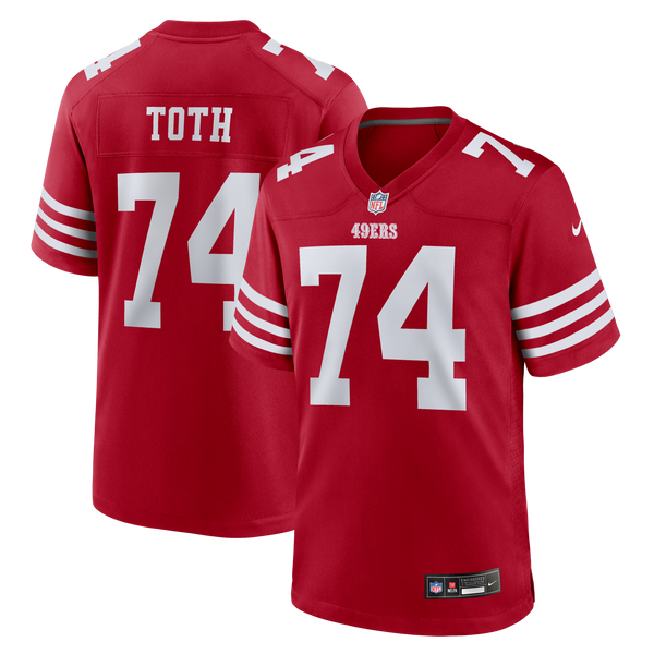 San Francisco 49ers Brett Toth Nike Scarlet Team Game Jersey