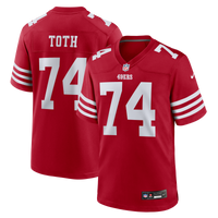 San Francisco 49ers Brett Toth Scarlet Team Game Jersey
