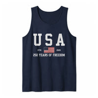 USA 250 Years of Freedom Tank Top | Patriotic 1776-2026 American Flag Graphic | Premium Soft Breathable Fabric | 4th of July Independence Day Outfit