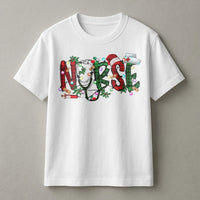 Holiday Medical Graphic Tee, Buffalo Plaid Christmas Nurse T-Shirt, Humorous RN Christmas Shirt, Nursing Student Tee, Healthcare Worker Present