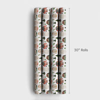 Festive Holiday Gift Wrap, Ugly Christmas Sweater Wrapping Paper, Watercolor Xmas Tree Wrapping Paper, Adorable Holiday Present Wrapping Paper