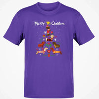 Humorous Holiday Dachshund Graphic Tee, Dachshund Christmas Tree T-Shirt, Adorable Wiener Dog Christmas Shirt, Retro Dachshund Xmas Shirt, Dog Present