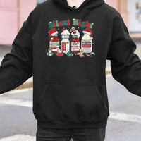Humorous Nursing Holiday Graphic Hoodie, Silent Night Medical Nurse Hoodie, Christmas Healthcare Hooded Pullover, Nurse Life Winter Present Hoodie