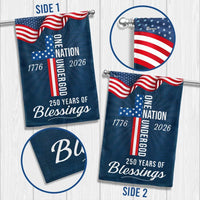 250 Years of Blessings Garden Flag | One Nation Under God 1776-2026 | Double-Sided Patriotic Americana Decor | UV-Resistant Polyester