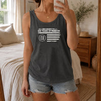 USA Flag 250 Years of Freedom Tank Top | Vintage 1776-2026 Patriotic Distressed Graphic | Soft Lightweight Breathable Fabric | 4th of July Independence Day Gift