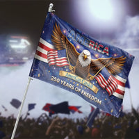 Patriotic Eagle House Flag | America 250 Years of Freedom Design | Double-Sided Weather-Resistant Polyester | Gift for Americana Collectors