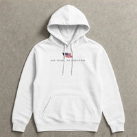 America 250th Anniversary Hoodie | 250 Years of Freedom Minimalist USA Flag Design | Premium Cotton-Poly Blend | Patriotic Gift for History Fans