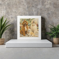 Festive Dog Family Poster, Doodle Dogs Christmas Wall Art Print, Holiday Dog Portrait Print, Christmas Dog Wall Art, Digital Download Present