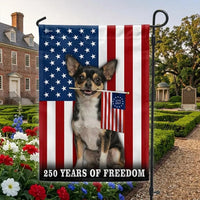 Chihuahua Garden Flag 250 Years of Freedom | Patriotic Dog American Flag Decor | Double-Sided Weather-Resistant Polyester | Gift for Dog Lovers