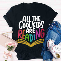 All The Cool Kids Are Reading Print T-Shirt