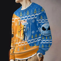 Loose Crewneck Holiday Sweatshirt, Off-the-Shoulder Ugly Christmas Sweater, Festive Xmas Pullover, Slouchy Holiday Sweater Present for Women