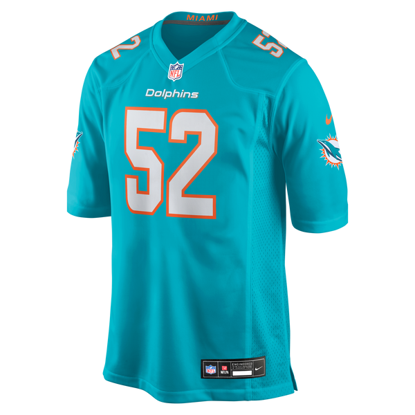 Miami Dolphins Patrick Paul Nike Aqua Game Jersey