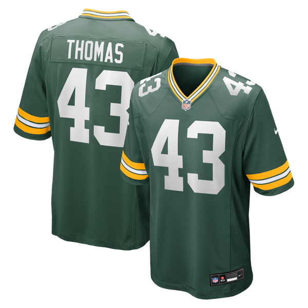 Green Bay Packers Kiondre Thomas Nike Green Game Player Jersey