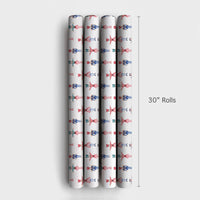 Watercolor Toy Soldier Gift Wrap, Nutcracker Ballet Wrapping Paper, Colorful Nutcracker Wrapping Paper, Christmas Holiday Gift Wrap Roll