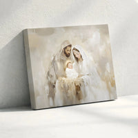 Holy Family Wall Art, Nativity Scene Canvas Print, Christian Nativity Canvas Decor, Abstract Nativity Wall Art, Christmas Canvas Present