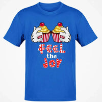 Adorable Cartoon Cupcake Graphic Tee, Feel the Joy Christmas Shirt, Holiday Sweets T-Shirt, Festive Winter Shirt, Dessert Lover Xmas Present