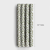Traditional Christmas Gift Wrap, Classic Holly Berry Wrapping Paper, Red Berry Holiday Present Paper, Festive Winter Wrapping Paper Roll