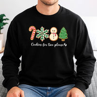 Gingerbread Baby Pregnancy Reveal Crewneck, Cookies for Two Please Christmas Sweatshirt, Festive Maternity Holiday Sweater Pullover