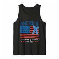 America250th Anniversary Tank Top | Coquette Bow American Flag 250 Years of Freedom 1776-2026 | Soft Breathableveless Top | Patriotic Gift for Her