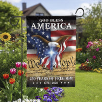 Patriotic American Garden Flag | 250 Years of Freedom 1776-2026 Design | Weather-Resistant Polyester | Commemorative Yard Decor Gift for Patriots