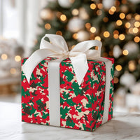 Red and Green Holiday Camouflage Gift Wrap, Christmas Camo Wrapping Paper, Festive Camo Christmas Wrapping Paper, Winter Holiday Gift Wrap