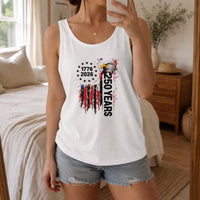 American Eagle 250 Years Tank Top | 1776-2026 Distressed Flag Art | Soft Breathable Unisex Fit | Patriotic Gift for History Enthusiasts