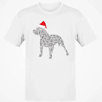 Festive Dog Lover Holiday Shirt, Pitbull Santa Hat Christmas T-Shirt, Adorable Xmas Pittie Graphic Tee, Winter Merry Christmas Dog T-Shirt